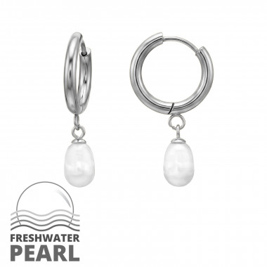 16mm Hoop Dangling 6mm - 316L Surgical Grade Stainless Steel Stainless Steel Earrings SD51263