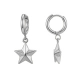 15mm Dangling Star - 316L Surgical Grade Stainless Steel Stainless Steel Earrings SD51271