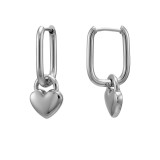 Rectangular 9mm Hear - 316L Surgical Grade Stainless Steel Stainless Steel Earrings SD51276