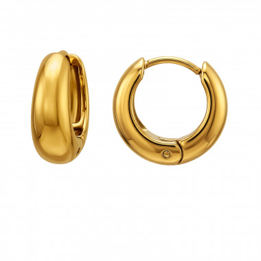 Hoop Chunky Gold Color - 316L Surgical Grade Stainless Steel Stainless Steel Earrings SD51289