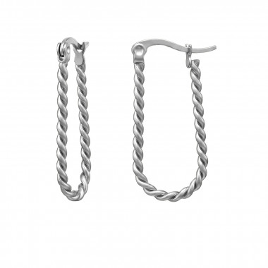 Rope - 316L Surgical Grade Stainless Steel Stainless Steel Earrings SD51297