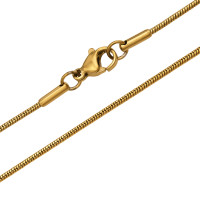 Round Snake 45cm Gold Color - 316L Surgical Grade Stainless Steel Stainless Steel Necklace SD51072 Round Snake 45cm Gold Color - 316L Surgical Grade Stainless Steel Stainless Steel Necklace SD51072
