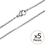 45cm Single Chain - 316L Surgical Grade Stainless Steel Stainless Steel Necklace SD51075