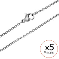 45cm Single Chain - 316L Surgical Grade Stainless Steel Stainless Steel Necklace SD51075 45cm Single Chain - 316L Surgical Grade Stainless Steel Stainless Steel Necklace SD51075