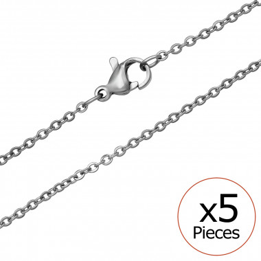 45cm Single Chain - 316L Surgical Grade Stainless Steel Stainless Steel Necklace SD51075