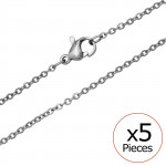 45cm Single Chain - 316L Surgical Grade Stainless Steel Stainless Steel Necklace SD51075