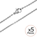45cm Single Chain - 316L Surgical Grade Stainless Steel Stainless Steel Necklace SD51075