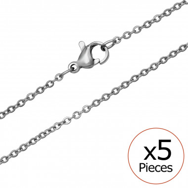 45cm Single Chain - 316L Surgical Grade Stainless Steel Stainless Steel Necklace SD51075