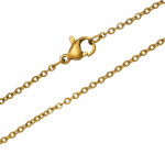 45cm Single Chain Gold Color - 316L Surgical Grade Stainless Steel Stainless Steel Necklace SD51076
