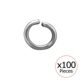 0.8X5Mm Open Hoop X10 - 316L Surgical Grade Stainless Steel Stainless Steel Necklace SD51077