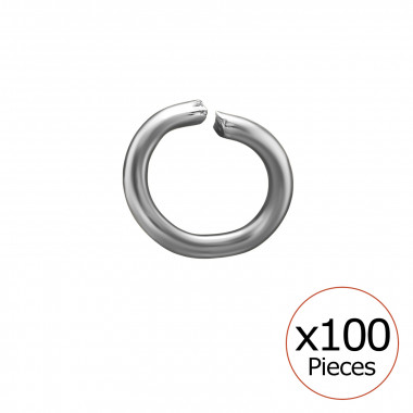 0.8X5Mm Open Hoop X10 - 316L Surgical Grade Stainless Steel Stainless Steel Necklace SD51077