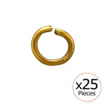 0.8X5Mm Open Hoop Gold Color X10 - 316L Surgical Grade Stainless Steel Stainless Steel Necklace SD51078