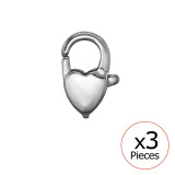 Heart 5X12Mm Lobster Clasp - 316L Surgical Grade Stainless Steel Stainless Steel Necklace SD51080