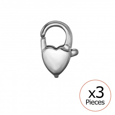 Heart 5X12Mm Lobster Clasp - 316L Surgical Grade Stainless Steel Stainless Steel Necklace SD51080