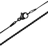 Foxtail Black Color - 316L Surgical Grade Stainless Steel Stainless Steel Necklace SD51581