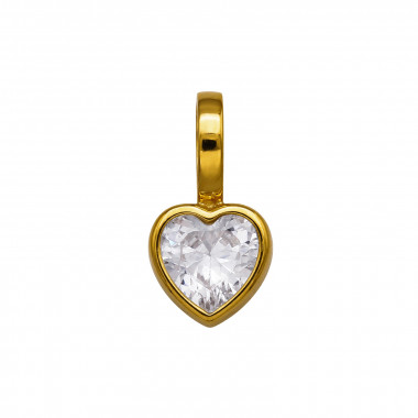 13mm Heart - 316L Surgical Grade Stainless Steel Steel Pendants SD50490