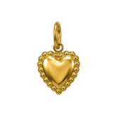 12mm Dots Heart - 316L Surgical Grade Stainless Steel Steel Pendants SD50493