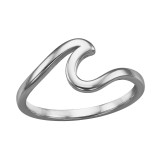 Wave - 316L Surgical Grade Stainless Steel Steel Rings SD50407