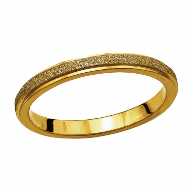 Stone Finish Plain - 316L Surgical Grade Stainless Steel Steel Rings SD50410