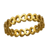 Connected Hearts - 316L Surgical Grade Stainless Steel Steel Rings SD50428