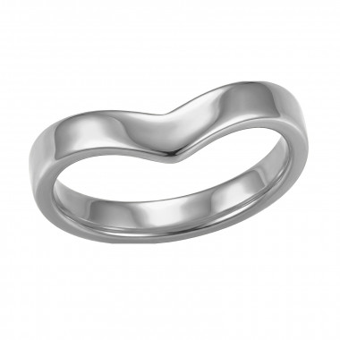 V Shaped - 316L Surgical Grade Stainless Steel Steel Rings SD50441