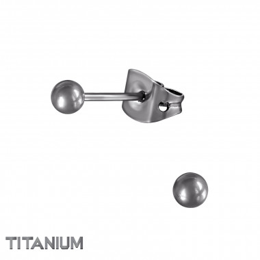 3mm Ball - Titanium Titanium Ear Studs SD33175