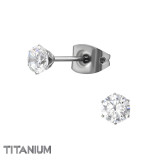 4mm Round - Titanium Titanium Ear Studs SD33178