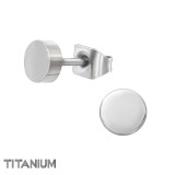 Round - Titanium Titanium Ear Studs SD40286