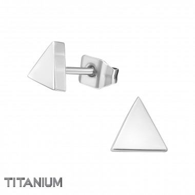 Triangle - Titanium Titanium Ear Studs SD40288