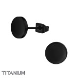 Round 8mm - Titanium Titanium Ear Studs SD48129