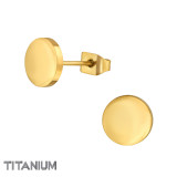 Round 8mm - Titanium Titanium Ear Studs SD48132
