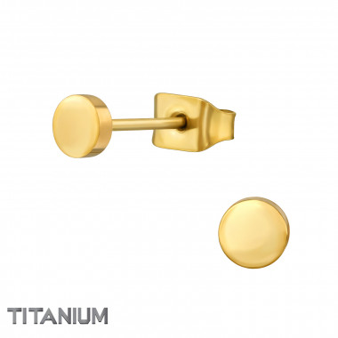 Round 4mm - Titanium Titanium Ear Studs SD48133