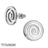 Round Coil - Titanium Titanium Ear Studs SD49884