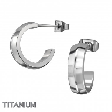 Half Hoop 14mm - Titanium Titanium Ear Studs SD49887