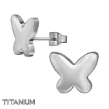 Butterfly - Titanium Titanium Ear Studs SD49891