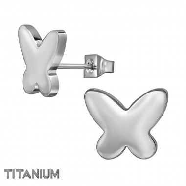 Butterfly - Titanium Titanium Ear Studs SD49891
