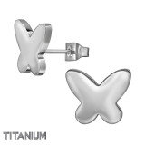 Butterfly - Titanium Titanium Ear Studs SD49891