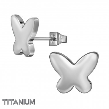 Butterfly - Titanium Titanium Ear Studs SD49891