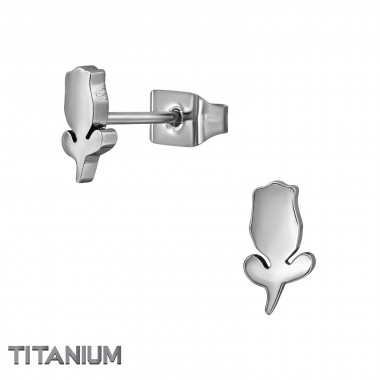 Tulip - Titanium Titanium Ear Studs SD49894