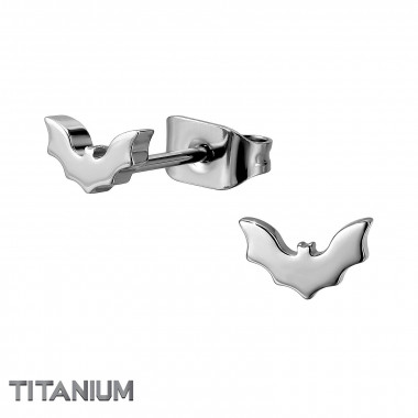 Bat - Titanium Titanium Ear Studs SD50364