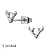 Antler - Titanium Titanium Ear Studs SD50369