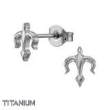 Trident - Titanium Titanium Ear Studs SD50374