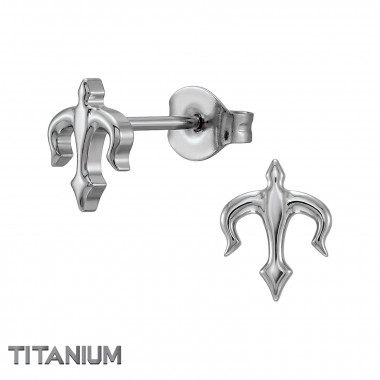 Trident - Titanium Titanium Ear Studs SD50374