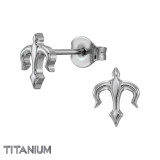Trident - Titanium Titanium Ear Studs SD50374