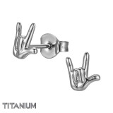 Hand - Titanium Titanium Ear Studs SD50375