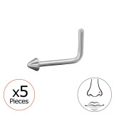 2mm Triangle (20G) X5 - Titanium Titanium Nose Jewelry SD47753