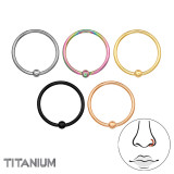 Fixed Ballfixed Ball 0.8Mm (20G) Mix Color - X5 - Titanium Titanium Nose Jewelry SD47775
