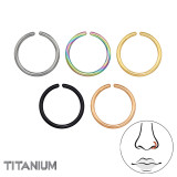 0.8Mm (20G) Seamless Rings Mix Color - X5 - Titanium Titanium Nose Jewelry SD47776