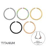 0.8Mm (20G) Seamless Rings Mix Color - X5 - Titanium Titanium Nose Jewelry SD47777
