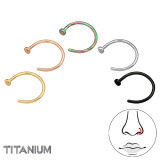 0.8Mm (20G) Nose Rings Mix Color - X5 - Titanium Titanium Nose Jewelry SD47778
